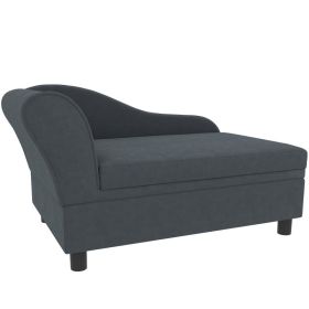 Pet Sofa Bed Couch with Storage, Pet Sofa for Cats and Small Dogs, Dark Gray (Option: Gray)